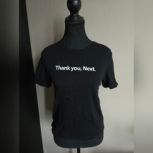 5 For $25✨️'Thank You Next' All Black  Grahpic T-Shirt Top Womens Small-Medium